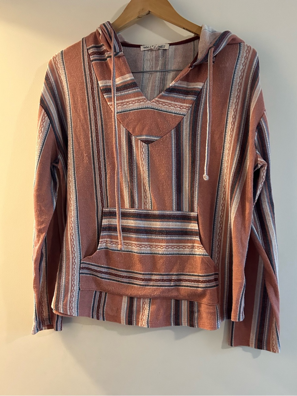 Wallflower Dusty Pink and Cream Striped Knit Top